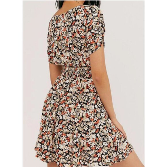 NEW Free People Forget Me Not Mini Dress in Black Combo 8 26333 - Picture 5 of 15